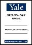 YALE NTA 040 DA LIFT TRUCK PARTS CATALOGUE MANUAL - PDF FILE
