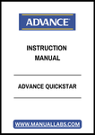 ADVANCE QUICKSTAR INSTRUCTION MANUAL - PDF FILE