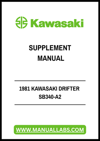 1981 KAWASAKI DRIFTER SB340-A2 SUPPLEMENT MANUAL - PDF FILE