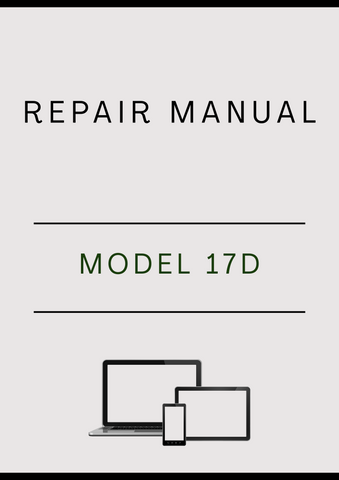 MODEL 17D COMPACT EXCAVATOR REPAIR MANUAL - PDF