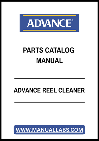 ADVANCE REEL CLEANER PARTS CATALOG MANUAL - PDF FILE