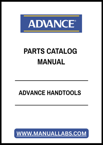 ADVANCE HANDTOOLS PARTS CATALOG MANUAL - PDF FILE
