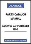 ADVANCE CARPETRIEVER 28DB PARTS CATALOG MANUAL - PDF FILE