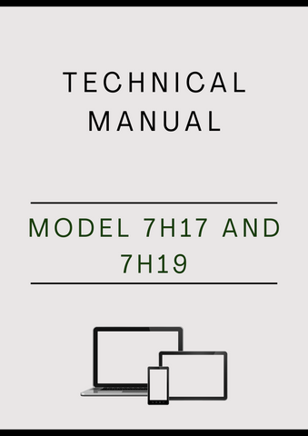 MODEL 7H17 AND 7H19 COMMERCIAL WALK-BEHIND MOWER TECHNICAL MANUAL - PDF