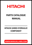 HITACHI UH05D HYDRAULIC COMPONENT PARTS CATALOGUE MANUAL - PDF FILE