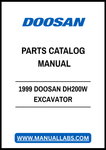 1999 DOOSAN DH200W EXCAVATOR PARTS CATALOG MANUAL - PDF FILE