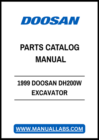 1999 DOOSAN DH200W EXCAVATOR PARTS CATALOG MANUAL - PDF FILE