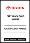 TOYOTA SP10, SP10S POWERED PALLET STACKER SPARE PARTS CATALOGUE MANUAL - PDF FILE
