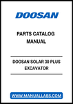 DOOSAN SOLAR 30 PLUS EXCAVATOR PARTS CATALOG MANUAL - PDF FILE