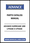 ADVANCE HURRICANE 1000 1-PHASE & 3-PHASE PARTS CATALOG MANUAL - PDF FILE