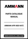 AMMANN APR 4920 HATZ PARTS CATALOGUE MANUAL - PDF FILE