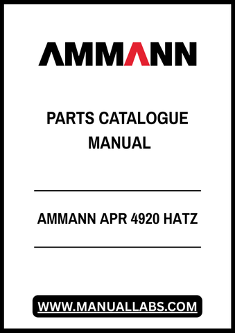 AMMANN APR 4920 HATZ PARTS CATALOGUE MANUAL - PDF FILE