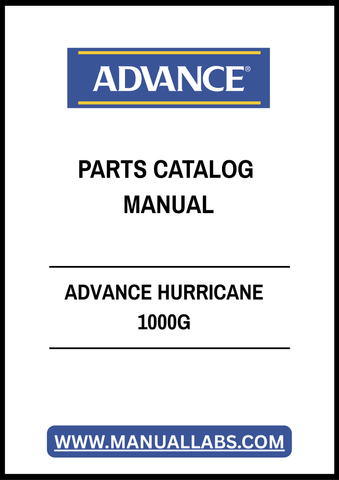 ADVANCE HURRICANE 1000G PARTS CATALOG MANUAL - PDF FILE
