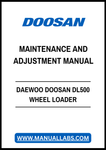 DAEWOO DOOSAN DL500 WHEEL LOADER MAINTENANCE AND ADJUSTMENT MANUAL - PDF FILE