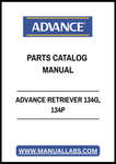 ADVANCE RETRIEVER 134G, 134P PARTS CATALOG MANUAL - PDF FILE