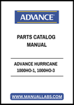 ADVANCE HURRICANE 1000HO-1, 1000HO-3 PARTS CATALOG MANUAL - PDF FILE