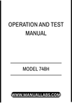 MODEL 748H GRAPPLE SKIDDER OPERATION AND TEST MANUAL - PDF