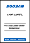 DOOSAN DB58, DB58T & DB58TI DIESEL ENGINE SHOP MANUAL - PDF FILE