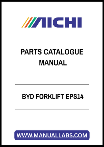 BYD FORKLIFT EPS14 PARTS CATALOGUE MANUAL - PDF FILE
