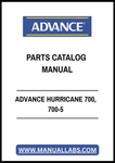 ADVANCE HURRICANE 700, 700-5 PARTS CATALOG MANUAL - PDF FILE