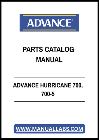 ADVANCE HURRICANE 700, 700-5 PARTS CATALOG MANUAL - PDF FILE