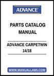 ADVANCE CARPETWIN 14/18 PARTS CATALOG MANUAL - PDF FILE