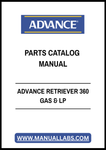 ADVANCE RETRIEVER 360 GAS & LP PARTS CATALOG MANUAL - PDF FILE