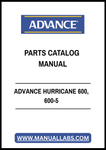 ADVANCE HURRICANE 600, 600-5 PARTS CATALOG MANUAL - PDF FILE