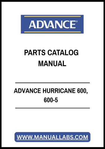 ADVANCE HURRICANE 600, 600-5 PARTS CATALOG MANUAL - PDF FILE