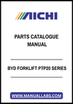 BYD FORKLIFT PTP20 SERIES PARTS CATALOGUE MANUAL - PDF FILE
