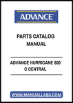 ADVANCE HURRICANE 600 C CENTRAL CLEANING STATION WREMOTE HOOK-UP PARTS CATALOG MANUAL - PDF FILE
