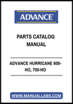 ADVANCE HURRICANE 600-HO, 700-HO PARTS CATALOG MANUAL - PDF FILE