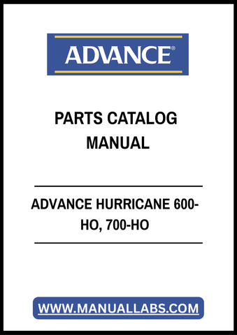ADVANCE HURRICANE 600-HO, 700-HO PARTS CATALOG MANUAL - PDF FILE