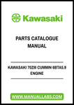 KAWASAKI 70ZIII CUMMIN 6BTA5.9 ENGINE PARTS CATALOGUE MANUAL - PDF FILE