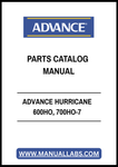 ADVANCE HURRICANE 600HO, 700HO-7 PARTS CATALOG MANUAL - PDF FILE