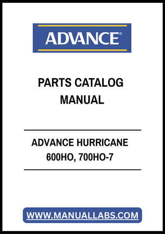ADVANCE HURRICANE 600HO, 700HO-7 PARTS CATALOG MANUAL - PDF FILE