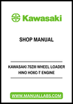 KAWASAKI 70ZIII WHEEL LOADER HINO HO6C-T ENGINE SHOP MANUAL - PDF FILE
