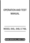 MODEL 640L, 648L AND 748L GRAPPLE SKIDDER OPERATION AND TEST MANUAL - PDF