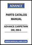 ADVANCE CARPETWIN 200, 200-5 PARTS CATALOG MANUAL - PDF FILE