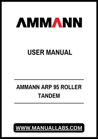 AMMANN ARP 95 ROLLER TANDEM USER MANUAL - PDF FILE