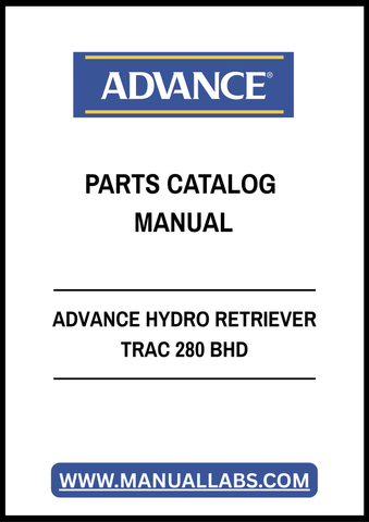 ADVANCE HYDRO RETRIEVER TRAC 280 BHD PARTS CATALOG MANUAL - PDF FILE