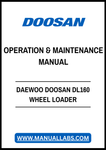 DAEWOO DOOSAN DL160 WHEEL LOADER OPERATION & MAINTENANCE MANUAL - PDF FILE