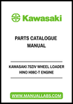 KAWASAKI 70ZIV WHEEL LOADER HINO H06C-T ENGINE PARTS CATALOGUE MANUAL - PDF FILE