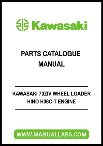 KAWASAKI 70ZIV WHEEL LOADER HINO H06C-T ENGINE PARTS CATALOGUE MANUAL - PDF FILE