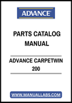 ADVANCE CARPETWIN 200 PARTS CATALOG MANUAL - PDF FILE