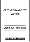MODEL 640L, 648L AND 748L GRAPPLE SKIDDER OPERATION AND TEST MANUAL - PDF