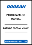 DAEWOO DOOSAN M200-V PARTS CATALOG MANUAL - PDF FILE