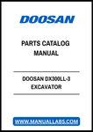 DOOSAN DX300LL-3 EXCAVATOR LOG LOADER PARTS CATALOG MANUAL - PDF FILE