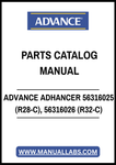 ADVANCE ADHANCER 56316025 (R28-C), 56316026 (R32-C) PARTS CATALOG MANUAL – PDF FILE