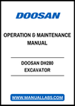 DOOSAN DH280 EXCAVATOR OPERATION & MAINTENANCE MANUAL - PDF FILE